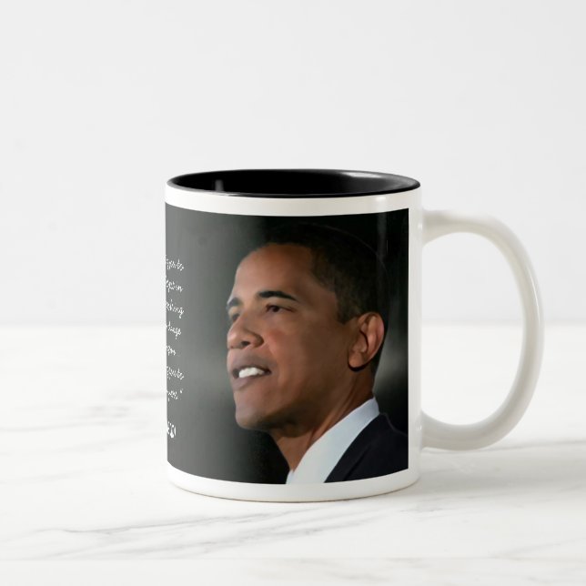 Café Em Dois Tons Caneca da inauguração de Obama (Direita)