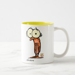 Café Em Dois Tons Caneca da larva de Lil - com logotipo de KaboingTV