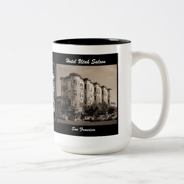 Café Em Dois Tons Caneca da lembrança do bar de Utá do hotel (Direita)