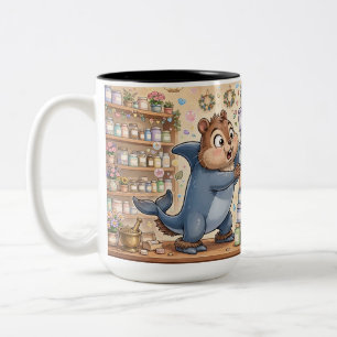 Café Em Dois Tons Caneca da Loja de Poções Pastel – Farmácia do Esqu
