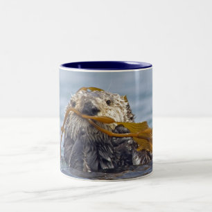 Café Em Dois Tons Caneca da lontra de mar de Califórnia