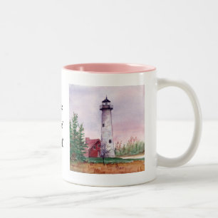 Café Em Dois Tons Caneca da luz do ponto de Tawas