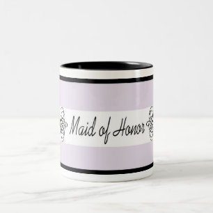 Café Em Dois Tons Caneca da madrinha de casamento - lavanda