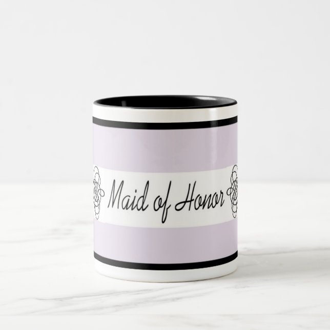 Café Em Dois Tons Caneca da madrinha de casamento - lavanda (Centro)