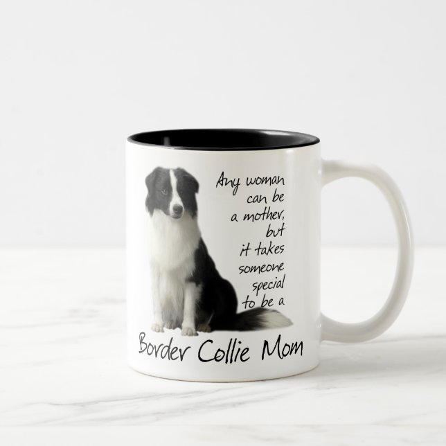 Café Em Dois Tons Caneca da mamã de border collie (Direita)