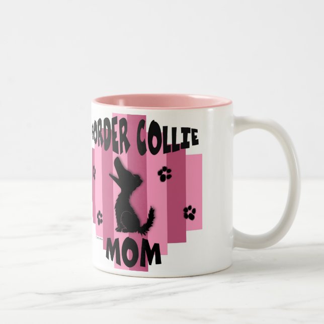 Café Em Dois Tons Caneca da mamã de border collie (Direita)