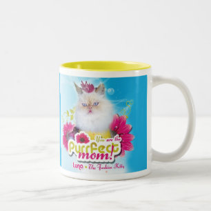 Café Em Dois Tons Caneca da mamã de Purrfect