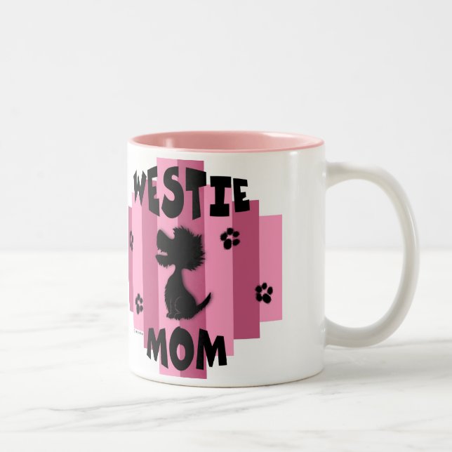 Café Em Dois Tons Caneca da mamã de Westie (Direita)