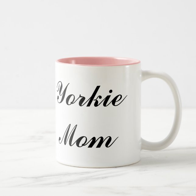 Café Em Dois Tons Caneca da mamã de Yorkie (Direita)