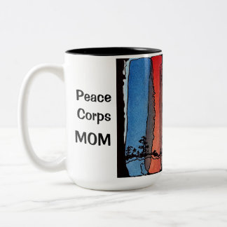 Café Em Dois Tons Caneca da mamã do corpo de paz
