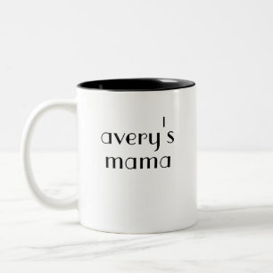 Café Em Dois Tons Caneca da Mamãe com Nome Personalizado Presente de