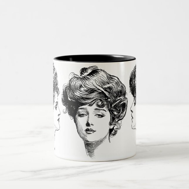 Café Em Dois Tons Caneca da menina de Gibson (Centro)