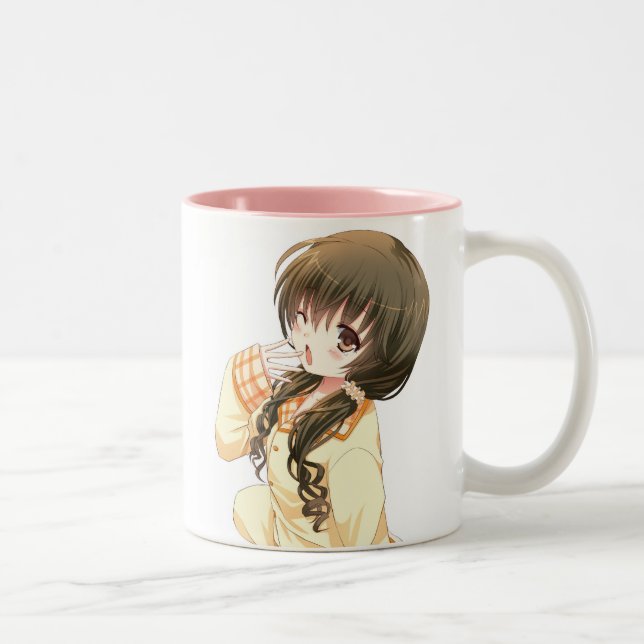 Café Em Dois Tons Caneca da menina de Morinig (Direita)