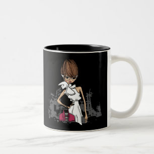 Café Em Dois Tons Caneca da menina de Shopaholic