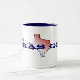 Café Em Dois Tons Caneca da menina de Texas