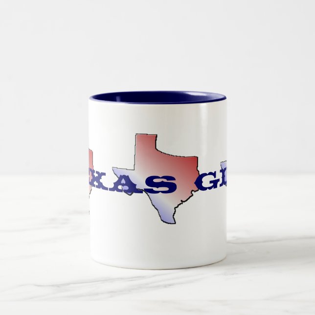 Café Em Dois Tons Caneca da menina de Texas (Centro)