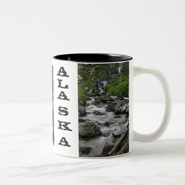 Café Em Dois Tons Caneca da mina Dourado de Alaska (Direita)