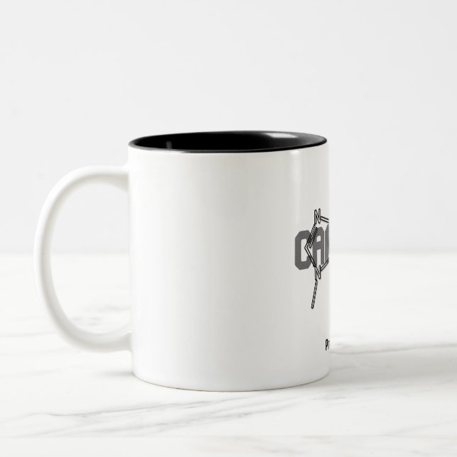 Café Em Dois Tons Caneca da Molécula de Cafeína – Presente de Químic (Esquerda)