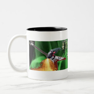 Café Em Dois Tons Caneca da mostra do desordem do metal de 40 rochas