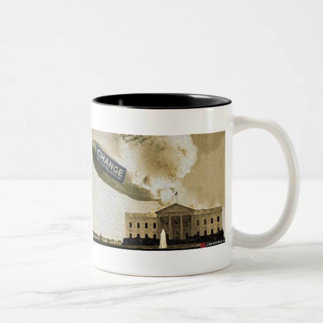 Café Em Dois Tons Caneca da MUDANÇA de Hindenburg (Direita)