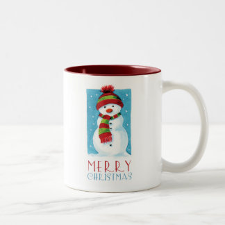 Café Em Dois Tons Caneca da novidade do Feliz Natal do boneco de