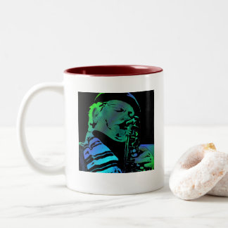 Café Em Dois Tons Caneca da orquestra da loucura do alto do Cole de