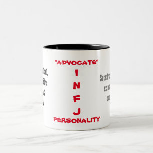 Café Em Dois Tons Caneca da personalidade de INFJ