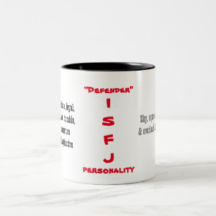 Café Em Dois Tons Caneca da personalidade de ISFJ