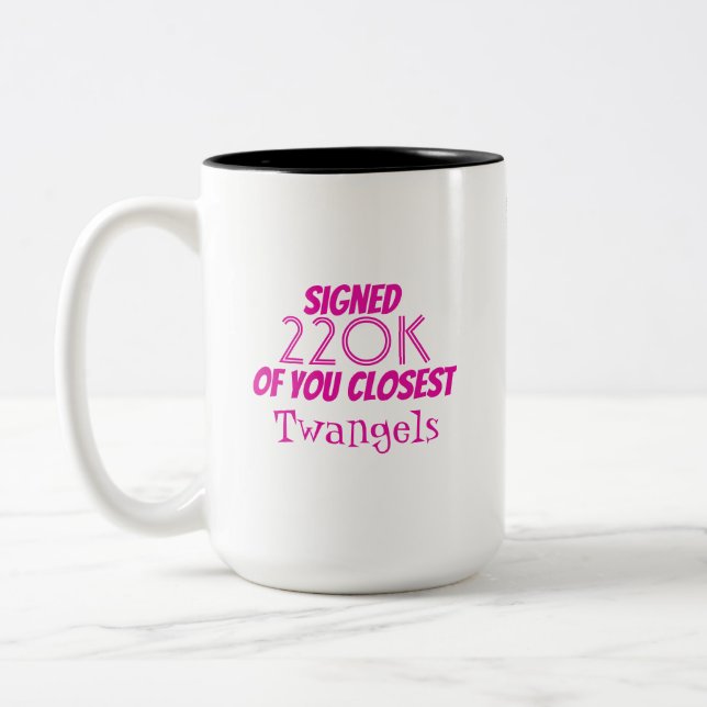 Café Em Dois Tons Caneca da petição da caixa de P.O. de Angie (Esquerda)