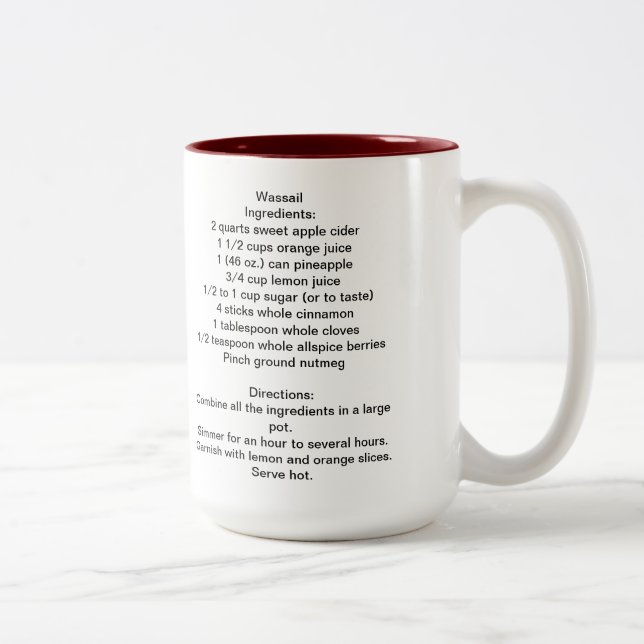 Café Em Dois Tons Caneca da receita de Wassail (Direita)