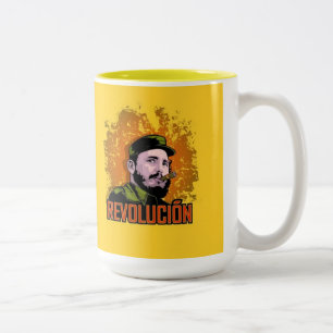 Café Em Dois Tons Caneca da revolução de Castro
