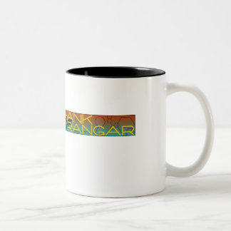 Café Em Dois Tons Caneca da série do filme policial de Hank Rangar
