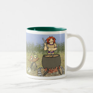 Café Em Dois Tons Caneca da sidra de maçã de Autumnside