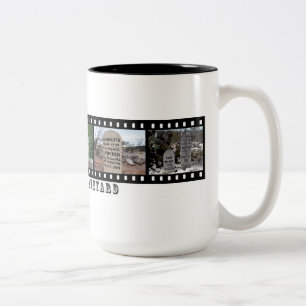 Café Em Dois Tons Caneca da tira do filme do cemitério de Boothill