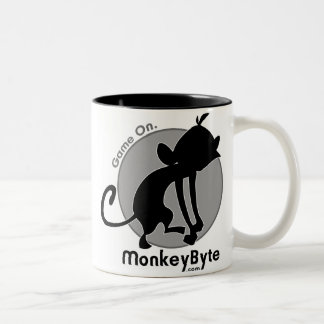 Café Em Dois Tons caneca da Web de MonkeyByte.com
