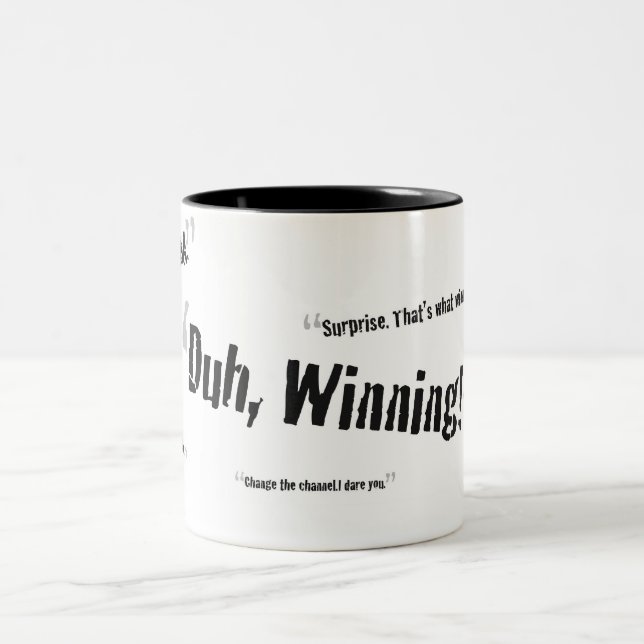 Café Em Dois Tons Caneca das citações de Charlie Sheen (Centro)