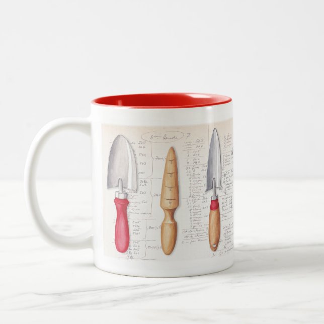 Café Em Dois Tons Caneca das ferramentas de jardim (Esquerda)