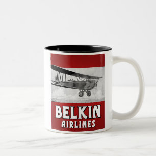 Café Em Dois Tons Caneca das linhas aéreas de Belkin