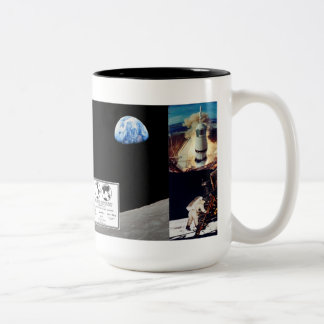 Café Em Dois Tons Caneca das missões da lua de Apollo