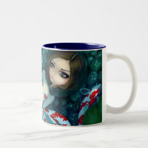 Café Em Dois Tons Caneca Daydreaming da sereia de Koi
