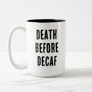 Café Em Dois Tons Caneca de 450ml Morte Antes de Descafeinado