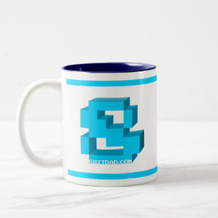 Café Em Dois Tons Caneca de 8 bits de luxe do 2-Tom