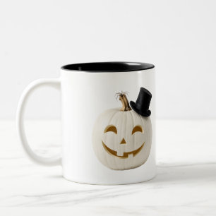 Café Em Dois Tons Caneca de Abóbora com Cartola Minimalista