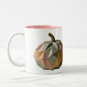 Café Em Dois Tons Caneca de Abóbora com Dobra de Origami Pastel