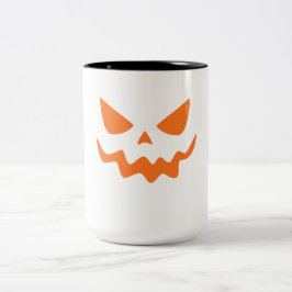 Café Em Dois Tons Caneca de Abóbora de Halloween – Laranja Fofo e Fe