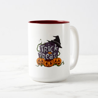 Café Em Dois Tons Caneca de Abóbora de Halloween 'Trick or Treat' –