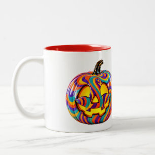 Café Em Dois Tons Caneca de Abóbora Psíquica