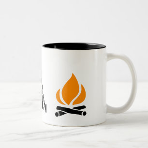 Café Em Dois Tons Caneca de acampamento