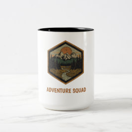 Café Em Dois Tons Caneca de Acampamento Esquadrão de Aventura Person