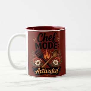 Café Em Dois Tons Caneca de Acento com Modo Chef Ativado